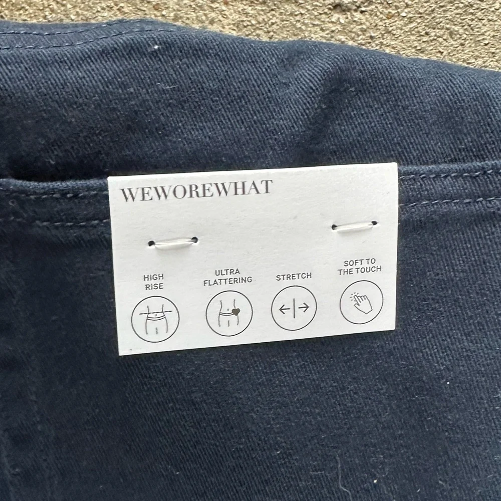 NWT WeWoreWhat True Flare Stretch Twill Demin Jean High Rise True Navy Size 25